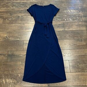Navy Faux Wrap T-Shirt dress - Size M
